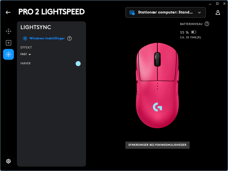 Pro 2 Lightspeed gaming mouse Hero sensor RGB Logitech lightweight magnetic lightforce.png